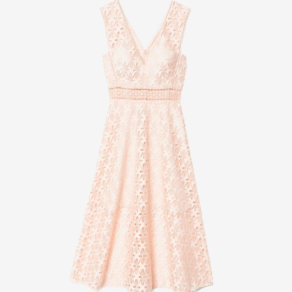 Sandro English Guipure lace midi dress